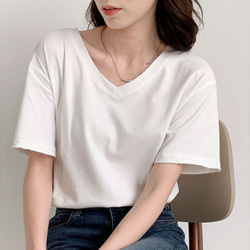 Tシャツ 2枚セット 無地Tシャツ レディース 半袖 シンプル ベーシック 丸首 夏 夏服 カジュアル WFT131 2枚目の画像