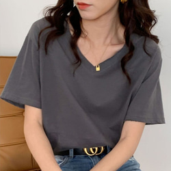 Tシャツ 2枚セット 無地Tシャツ レディース 半袖 シンプル ベーシック 丸首 夏 夏服 カジュアル WFT131 4枚目の画像