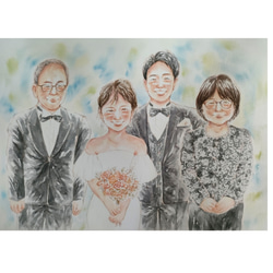 似顔絵オーダー　A3 10名様　金婚式　DHatch 似顔絵オーダー A3 10名様 金婚式 DHatch様専用
