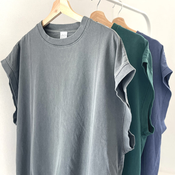 UNIF ビッグシルエット ノースリーブカットソー ダメージ加工