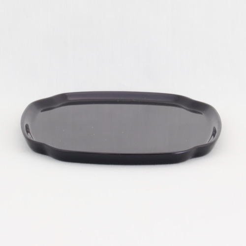 伝統工芸 輪島塗 銘々皿 入隅形「総黒塗～無地」五枚組【1008】 小皿