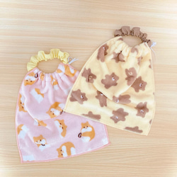 女の子　おりこうエプロン　お食事タオル　お食事エプロン　タオルエプロン　おりこうタオル　入園準備　保育園エプロン 2枚目の画像