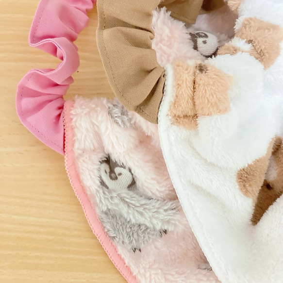 女の子　おりこうエプロン　お食事タオル　お食事エプロン　タオルエプロン　おりこうタオル　入園準備　保育園エプロン 7枚目の画像