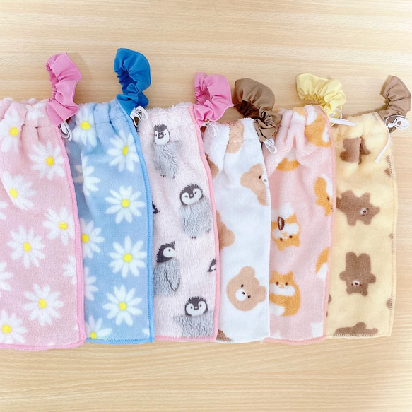 女の子　おりこうエプロン　お食事タオル　お食事エプロン　タオルエプロン　おりこうタオル　入園準備　保育園エプロン 1枚目の画像