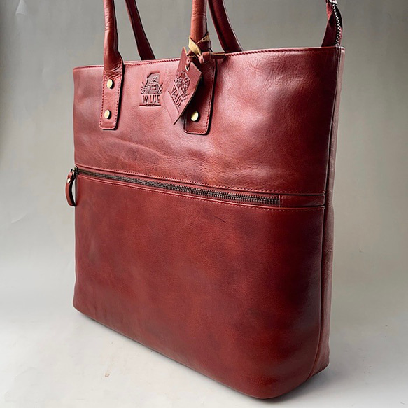 英國設計牛皮包Valise tote Rusty 第4張的照片