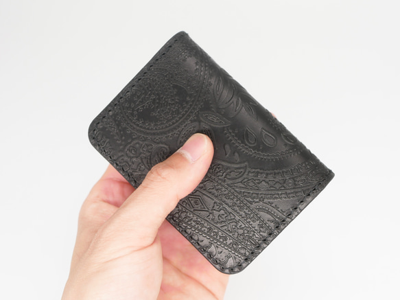 手のひらサイズのコンパクト二つ折り財布【全6色】/イタリアンレザー