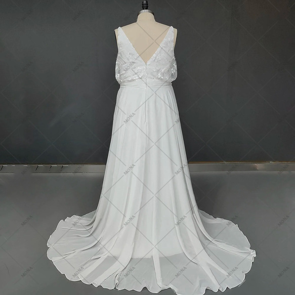 キャミソール エレガンス  ウェディングドレス ヴィンテージドレス 473-1 3枚目の画像