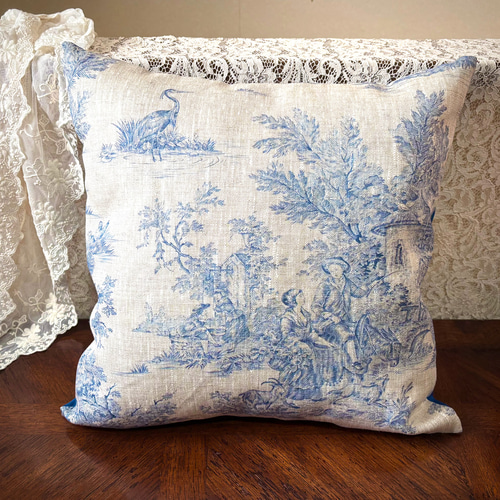 フランスアンティークトワルドジュイクッションカバー