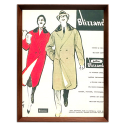 ルネ・グリュオー ファッション 1960年代 フランス ヴィンテージ 広告 額付 ポスター 3枚目の画像