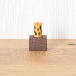 無垢のシンプル印鑑スタンド【ウォールナット】シャチハタ キャップレス9対応 スティックノリ 印鑑立て シャチハタ 2枚目の画像