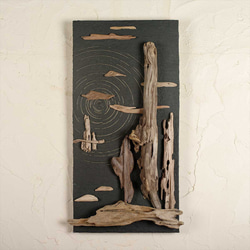 流木で描く山水画（L saiz） 流木アート、　壁装飾、＃５ 3枚目の画像