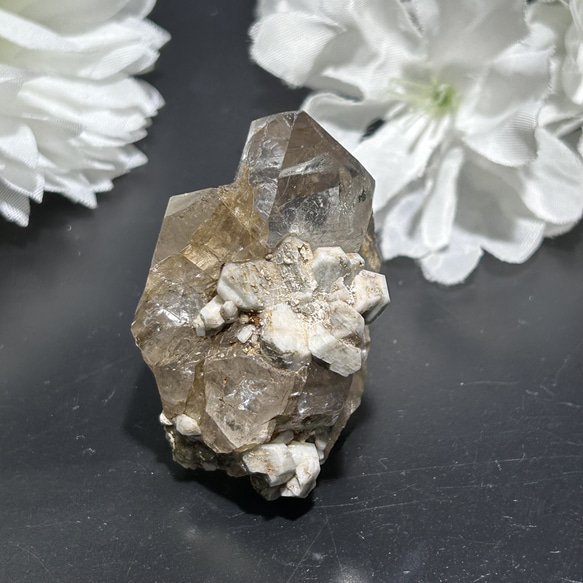 ガネーシュヒマール/ラパ産　水晶　原石　カルサイト共生　ポイント　51ｍｍ　天然石インテリア・天然石置物　送料無料 11枚目の画像