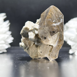 ガネーシュヒマール/ラパ産　水晶　原石　カルサイト共生　ポイント　51ｍｍ　天然石インテリア・天然石置物　送料無料 5枚目の画像