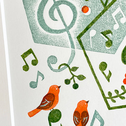 木版画「Take Five」/ 額無し / A4 / アート / インテリア 4枚目の画像