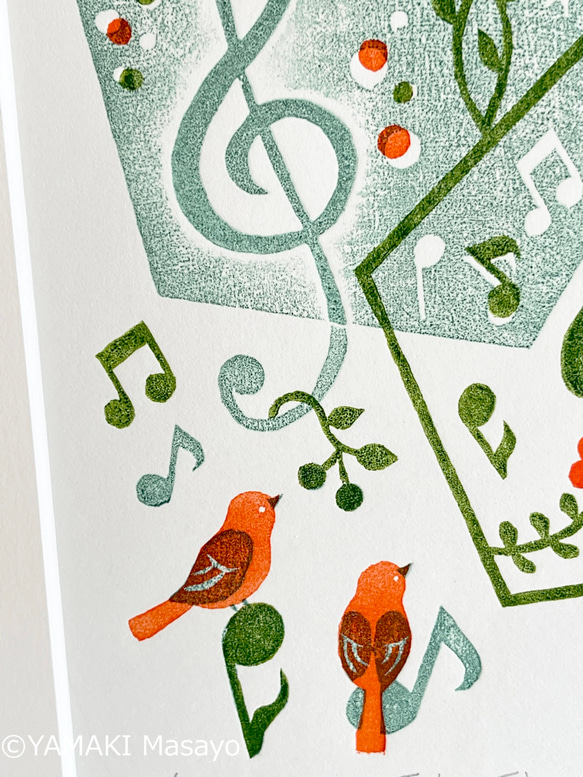 木版画「Take Five」/ 額無し / A4 / アート / インテリア 4枚目の画像