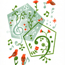 木版画「Take Five」/ 額無し / A4 / アート / インテリア 6枚目の画像