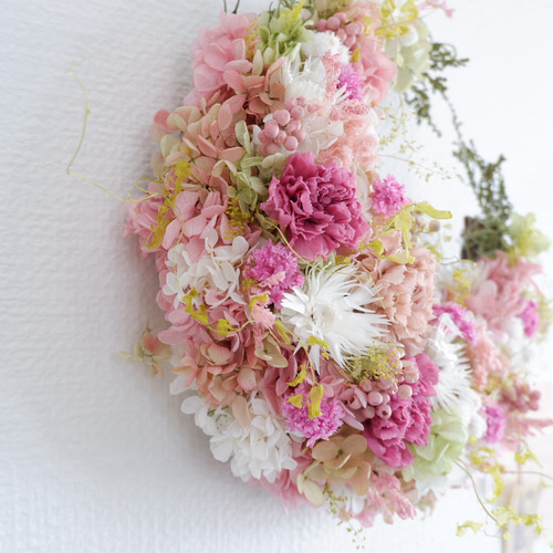 pink♡さま専用) お花 行なっ リース ピンク白黄色 3個セット