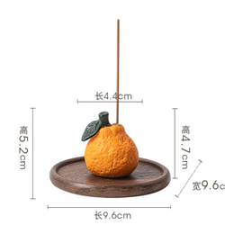 縁起物　みかんお香立て 香皿 仏壇用皿 香炉 線香皿 香立 お線香立 横置き お香たて お香立 和風 4枚目の画像