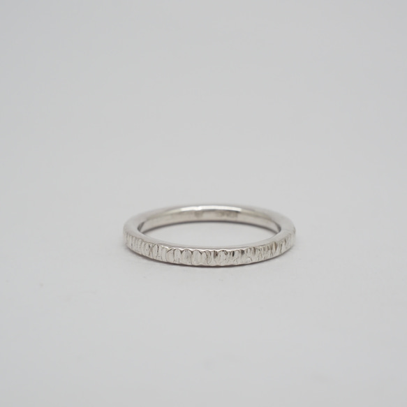 hammered pattern ring ／槌目リング　◇Narrow Raising Hammer◇ SILVER9 4枚目の画像