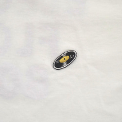 「レコードワッペン半袖Tシャツ（ELECTRIC FLOWER）」 ホワイト XLサイズ WATERFALLオリジナル 6枚目の画像