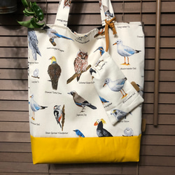 鳥さん大好き！　お出かけバッグ　通学バッグ　トートバッグ　サブバッグ　マザーズバッグ　かわいい 6枚目の画像