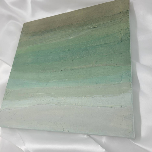 matsu　3点おまとめ買いページ　テクスチャーアート　アートパネル テクスチャーアート（27.3×27.3㎝）抽象画 アートパネル グリーン