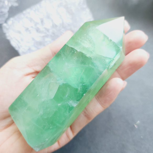 一点物】 虹入り✨ フローライト 蛍石 六角柱 ポイント ✩.*˚