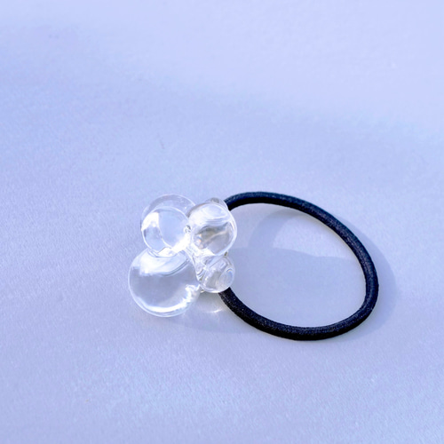 大人シンプル 涼し気バブルデザインヘアゴム