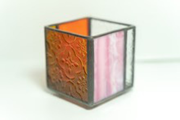 ステンドグラス　キャンドルホルダー　小物入れ 8枚目の画像