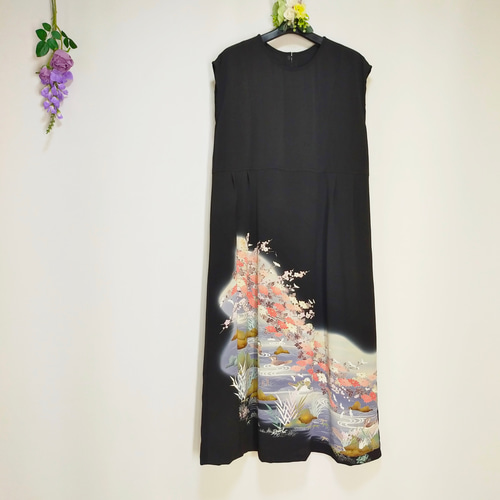 黒留袖アンサンブル*フレンチロングワンピース&ショートカーデ