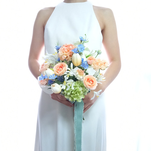 花の便り〉アーティフィシャルフラワー ウェディングブーケ 韓国風