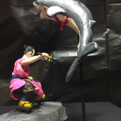 石粉粘土作品「The Shark and the Samurai」 5枚目の画像