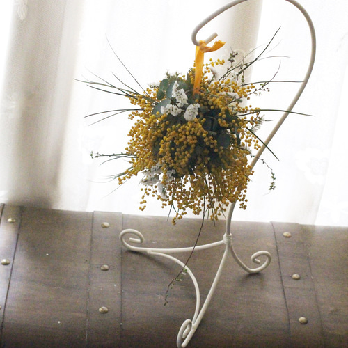 ミモザボール ドライフラワー petit chocolat 通販 17576556｜Creema