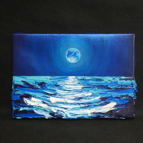 絵画 油絵 原画 花 ムスカリ ブルー アート インテリア SM 絵画
