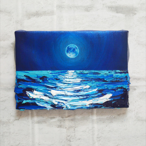 油絵 油彩 油彩画 絵 絵画【ブルームーン】SM号 絵画 HR 通販