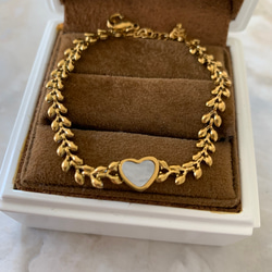 【ラスト！】stainless bracelet Heart ステンレス　ブレスレット　ハート　 3枚目の画像