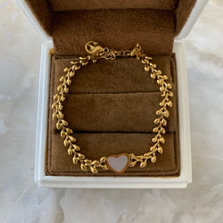 【ラスト！】stainless bracelet Heart ステンレス　ブレスレット　ハート　 2枚目の画像
