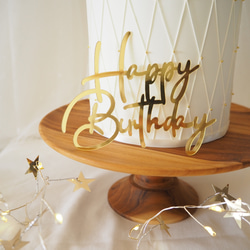 クレイケーキ&カップケーキ&バー3点セット【Happy Birthday!! -White＆Gold-】 9枚目の画像