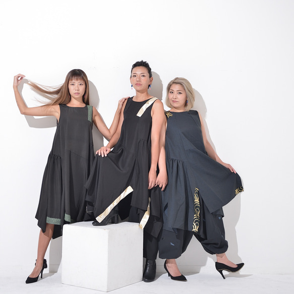 【着物リメイク】好奇心をそそる ハイセンスなワンピース 赤 