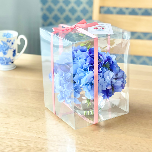 数量限定価格！晴れやかに碧の紫陽花一年中ずっと綺麗な紫陽花【水やり＆お手入れ不要】アートフラワー 6枚目の画像