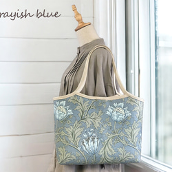 ◆2色から選べるアネモネ柄◆容量たっぷり大きめトートバッグ◆モリス◆OP有り 3枚目の画像