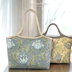 ◆2色から選べるアネモネ柄◆容量たっぷり大きめトートバッグ◆モリス◆OP有り 2枚目の画像