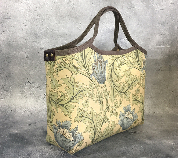 ◆2色から選べるアネモネ柄◆容量たっぷり大きめトートバッグ◆モリス◆OP有り 7枚目の画像