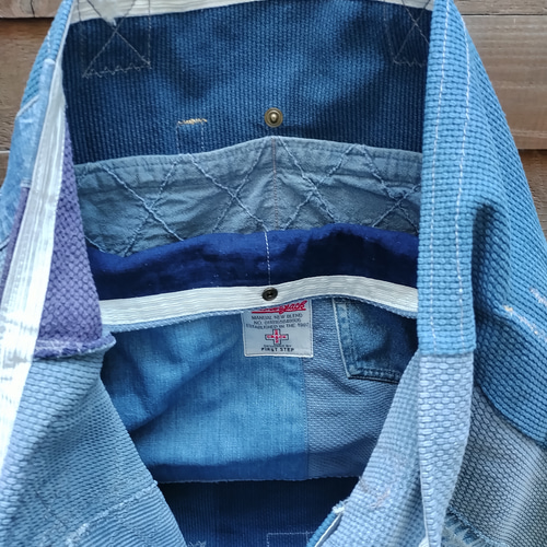 古布 藍のトートバッグ (1) トートバッグ ひだまり 通販