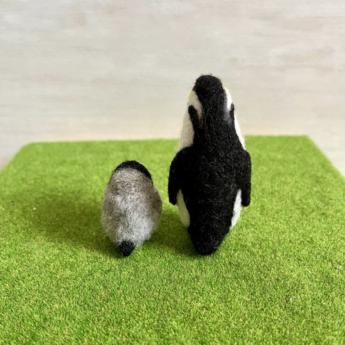羊毛フェルト ペンギンの親子 羊毛フェルト SHINO-RIO 通販