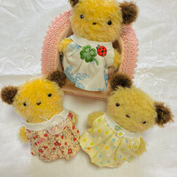 可愛い森の三姉妹　クマのキャリー　小さな子 3枚目の画像