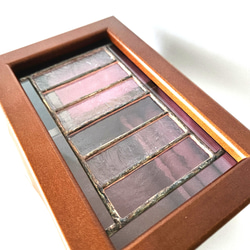 ステンドグラス　オルゴール　アンティーク調ガラス窓つき木箱　木製ジュエリーボックス　宝石箱　アクセサリーケース 3枚目の画像