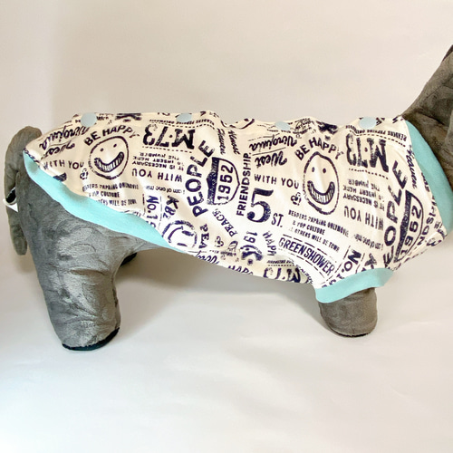 完成品】犬服 DMサイズ シニア犬も着やすい背開き服ハンドメイド