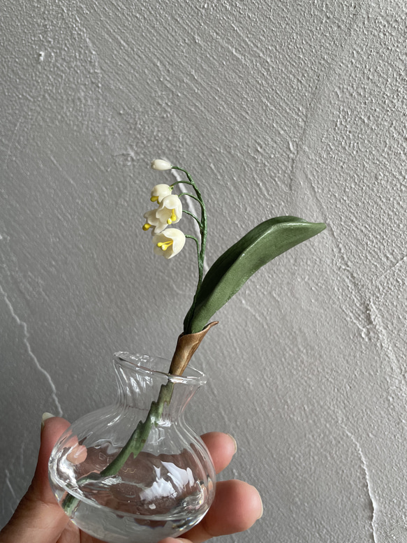 【粘土のお花】すずらん　鈴蘭　母の日　母の日プレゼント　ミュゲ　すずらんの日 2枚目の画像