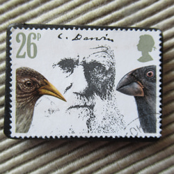 イギリス　ダウイン切手ブローチ 9587 1枚目の画像